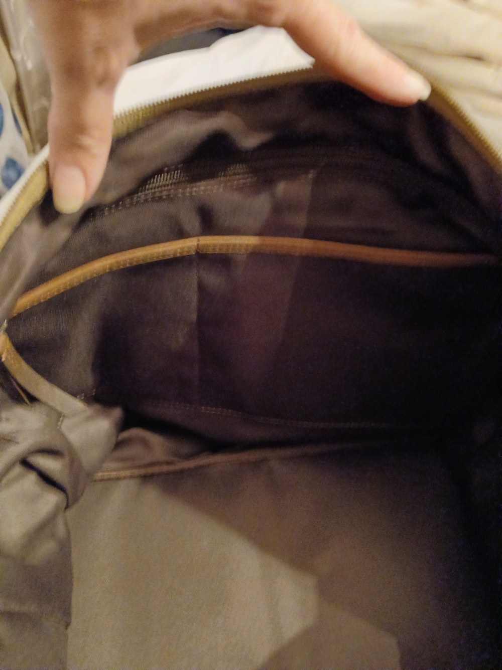 Myra Bag Olive Green Canvas & Brown Leather Weekender - Picture 13 of 16